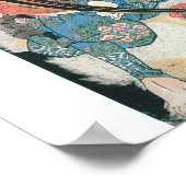 Samurai doodt een demon, oude Japanse schilderijen Poster (Hoek)