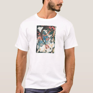 Samurai doodt een demon, oude Japanse schilderijen T-shirt