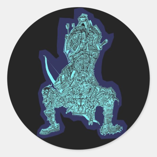 Samurai, door Brian Benson, sticker (Voorkant)