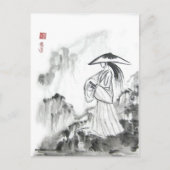 Samurai Drawing Sword Briefkaart (Voorkant)