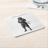 Samurai drink coaster kartonnen onderzetters (Schuin)