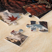 Samurai Duël bij Zonsondergang Legpuzzel (Zijkant)