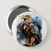 Samurai Eagle: hyperrealistische slagveldscène Ronde Button 4,0 Cm (Voorkant /achterkant)