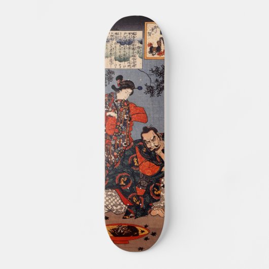 Samurai en Demon Persoonlijk Skateboard (Voorkant)
