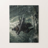 Samurái en el bosque de bambú — Guerrero japonés c Legpuzzel (Verticaal)