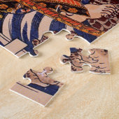 Samurai en Giant Salamander Kuniyoshi Fine Art Legpuzzel (Zijkant)