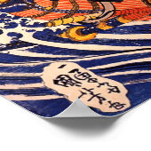 Samurai en Giant Salamander Kuniyoshi Fine Art Poster (Hoek)