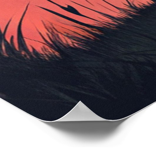 Samurai en kat: Moonlit Vigil Poster (Hoek)