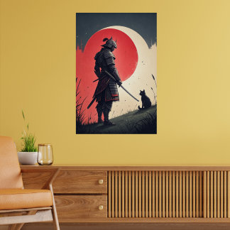 Samurai en kat: Moonlit Vigil Poster