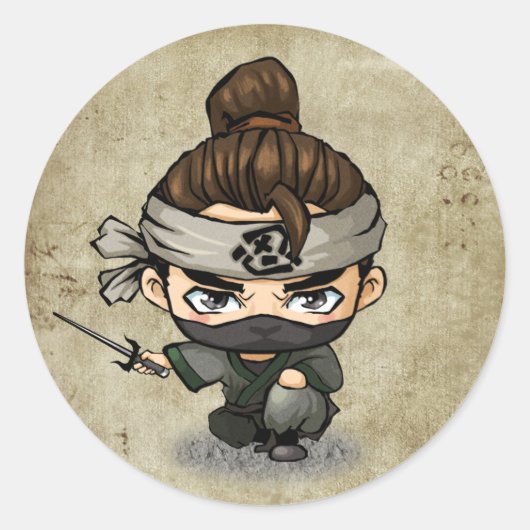 Samurai en Ninja Stickers - Aoshi (Voorkant)