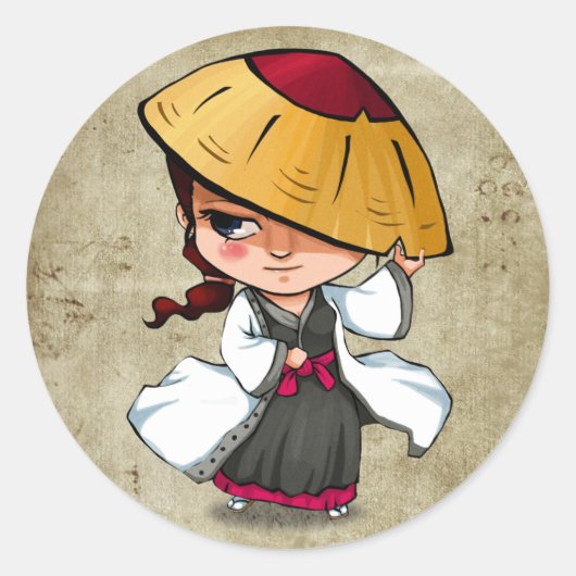 Samurai en Ninja Stickers - Murasaki (Voorkant)