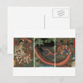 Samurai en reusachtige serpent circa 1861 briefkaart (Voorkant / Achterkant)