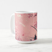 Samurai en Sakura Koffiemok (Voorkant links)