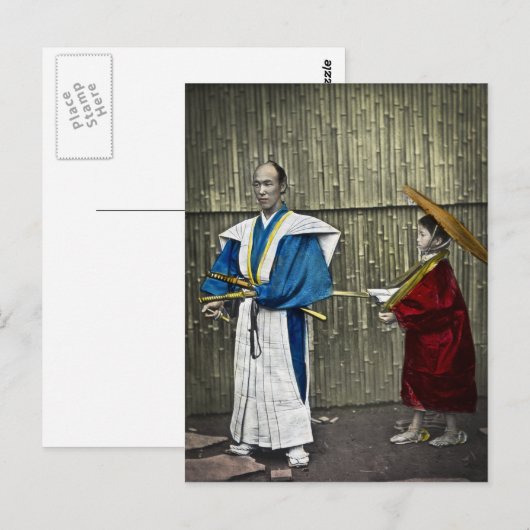 Samurai en Servant Briefkaart (Voorkant / Achterkant)