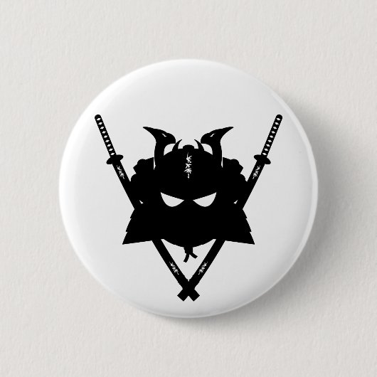 Samurai en Swords Badge Ronde Button 5,7 Cm (Voorkant)