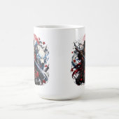 Samurai en Witte Wolf Mok | Japanse Krijger Fantas (Center)