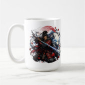 Samurai en Witte Wolf Mok | Japanse Krijger Fantas (Links)