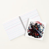 Samurai en Witte Wolf Mok | Japanse Krijger Fantas Notitieboek (Binnen)
