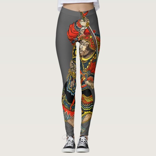 Samurai en zwaard Leggings (Voorkant)
