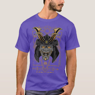 Samurai Face Horror Scary Sterkte Rol P T-shirt