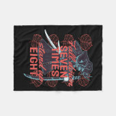 Samurai Fall Down 7 Times Get Up 8 Men Women Motiv Fleece Deken (Voorkant (Horizontaal))