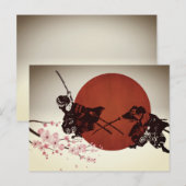 Samurai Fight Feestdagenkaart (Voorkant / Achterkant)