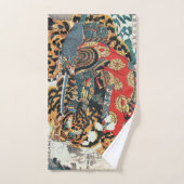 Samurai Fighting a Tiger, Kuniyoshi, Ukiyo-e Bad Handdoek (Handdoek)