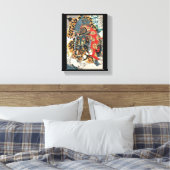 Samurai Fighting a Tiger, Kuniyoshi, Ukiyo-e Canvas Afdruk (Insitu (Slaapkamer))