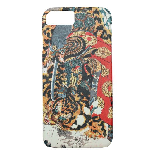 Samurai Fighting a Tiger, Kuniyoshi, Ukiyo-e Case-Mate iPhone Case (Achterkant)