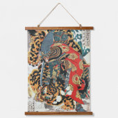 Samurai Fighting a Tiger, Kuniyoshi, Ukiyo-e Hangend Wandkleed (Voorkant)