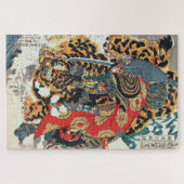 Samurai Fighting a Tiger, Kuniyoshi, Ukiyo-e Legpuzzel (Horizontaal)