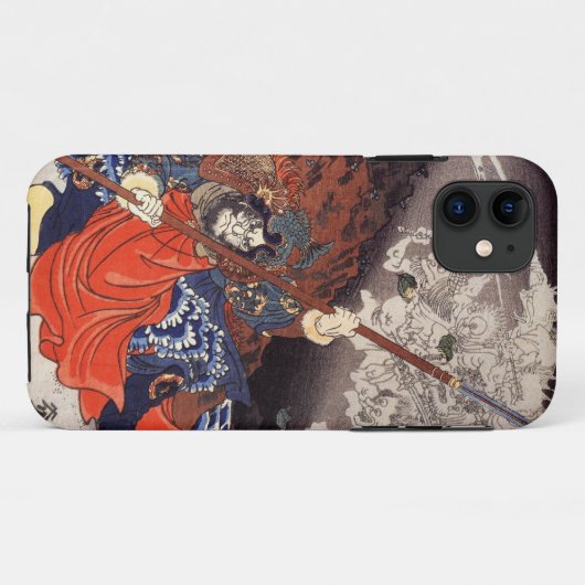Samurai Fighting Demons Case-Mate iPhone Case (Achterkant (horizontaal))
