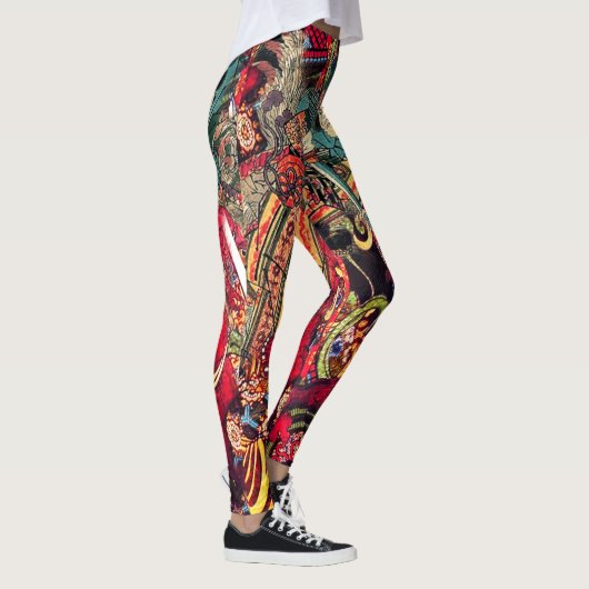 Samurai Fighting Demons Leggings (Rechts)