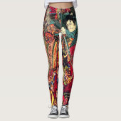 Samurai Fighting Demons Leggings (Voorkant)