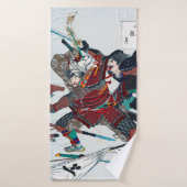 Samurai Fighting in Armor, Tsukioka Yoshitoshi Badhanddoek (Badhanddoek)