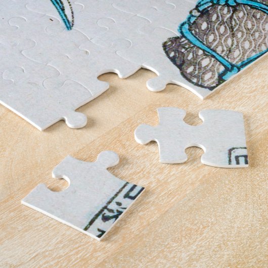 Samurai Fighting in Armor, Tsukioka Yoshitoshi Legpuzzel (Zijkant)