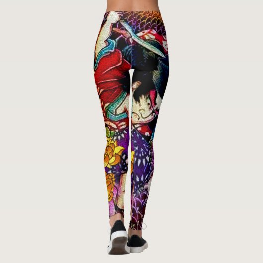 Samurai Fighting Serpent Leggings (Achterkant)