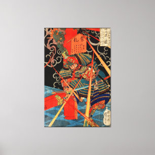 SAMURAI FIGHTMONSTER CANVAS AFDRUK