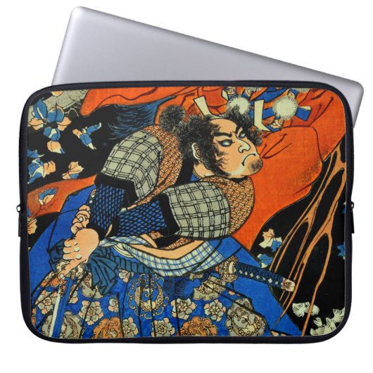 SAMURAI FIGHTMONSTER LAPTOP SLEEVE (Voorkant)