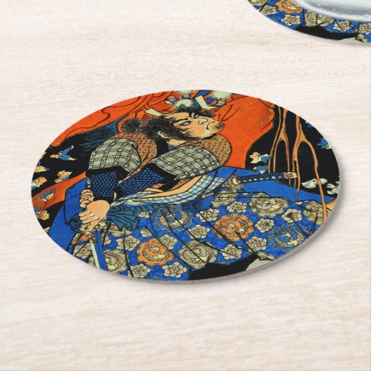 SAMURAI FIGHTMONSTER RONDE KARTONNEN ONDERZETTER (Gebogen)