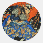 SAMURAI FIGHTMONSTER RONDE STICKER (Voorkant)