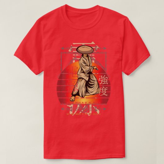 Samurai Figurine Sterkte Power Peace Japa T-shirt (Design voorkant)