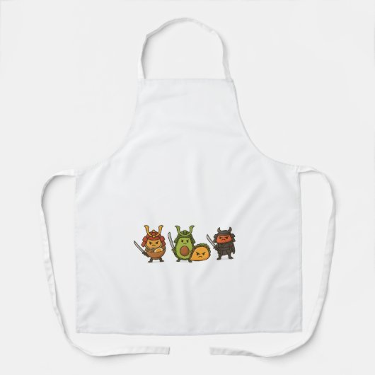 Samurai Food Warriors Schort (Voorkant)