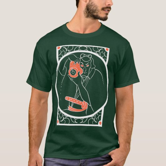 Samurai Fotograaf Cameraman Filmmaker Gift T-shirt (Voorkant)