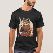 Samurai Fox Warrior Japanese Ninja Fox Kawaii T-shirt (Voorkant)