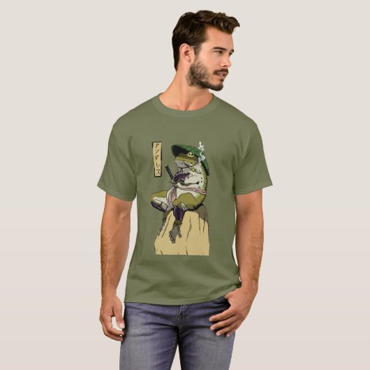 Samurai Frog: Bewaker van de Lotus T-shirt (Voorkant volledig)