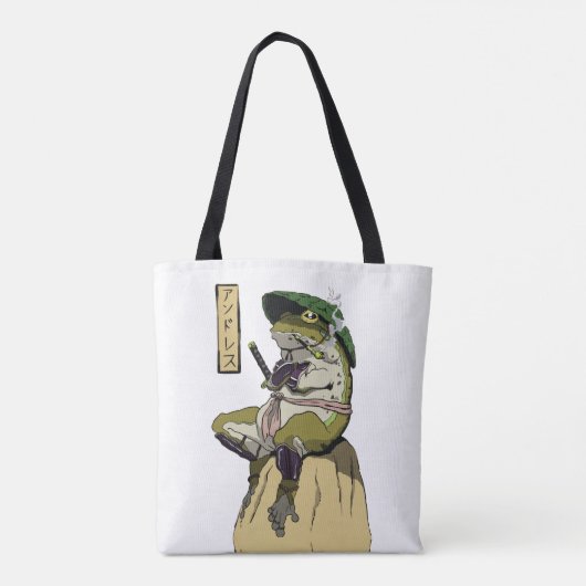 Samurai Frog: Bewaker van de Lotus Tote Bag (Achterkant)