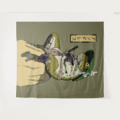 Samurai Frog: Bewaker van de Lotus Wandkleed (Voorkant (horizontaal))