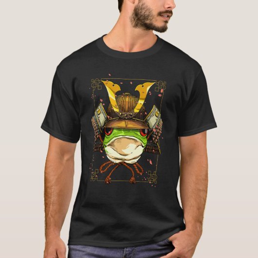 Samurai Frog Herping Japanese Warrior Bushido Japa T-shirt (Voorkant)