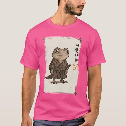 Samurai Frog Japanese Art Anime Funny Gifts Men Wo T-shirt (Voorkant)